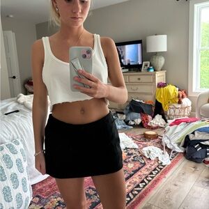 black grey striped brandy Melville skort.